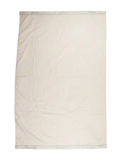 Pre-owned Off-white Arrow Leaves Bath Sheet In Neutral