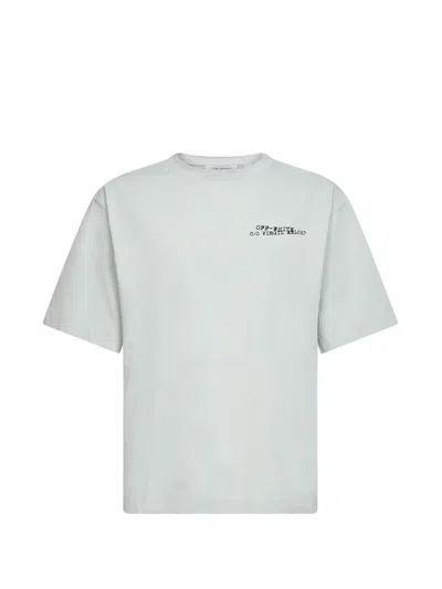 Off-white Arrow Lettering T-shirt In Green