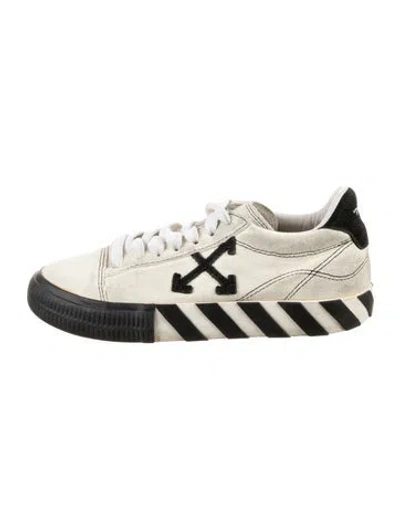 Pre-owned Off-white Arrow Low Vulcanized Stripe Sneakers In Neutrals