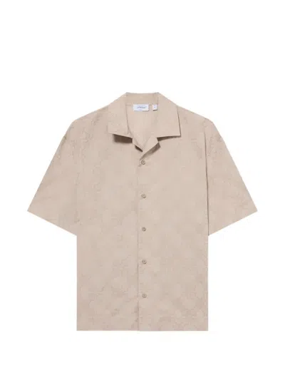 Off-white Arrow Monogram Bowling Shirt In Neutral
