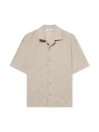 Off-white Arrow Monogram Bowling Shirt In String