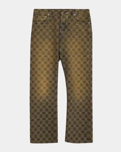 Off-white Arrow Monogram Jacquard Relaxed Jeans In Black