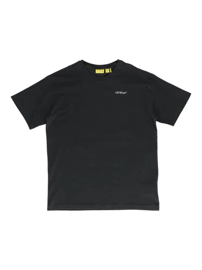 Off-white Kids' Arrow Monogram Over Tee S/s In Black