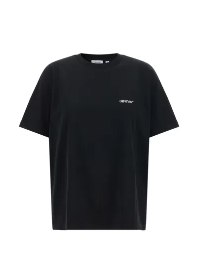 Off-white Off White Emb Arrow Out Flower Reg Tee In Black