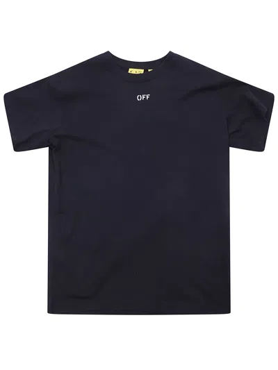 Off-white Kids Graphic-print Crewneck T-shirt In Black