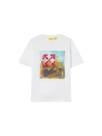 Off-white Arrow Painting Tee S/s In White