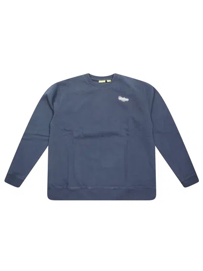 Off-white Arrow Pencil Mini Logo Crewneck Sweatshirt In Blue