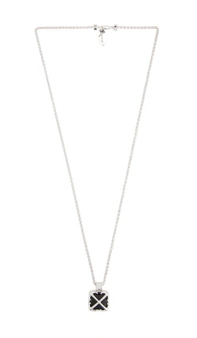 Off-white Arrow Pendant Necklace In Silver