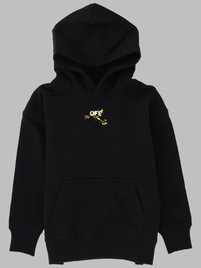 Off-white Arrow Print Mini Sweatshirt For Boys (kids) In Black