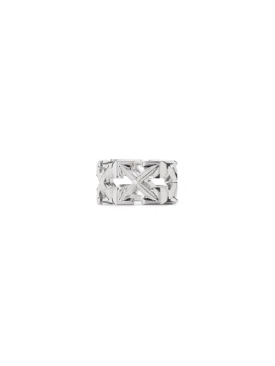 Off-white Arrow Ring In Silver