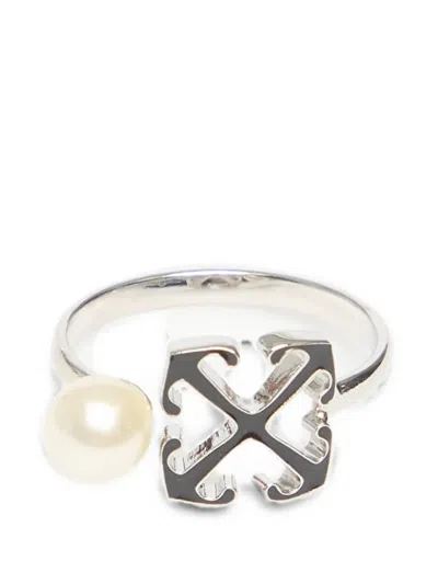 Off-white Arrow Ring In Silver