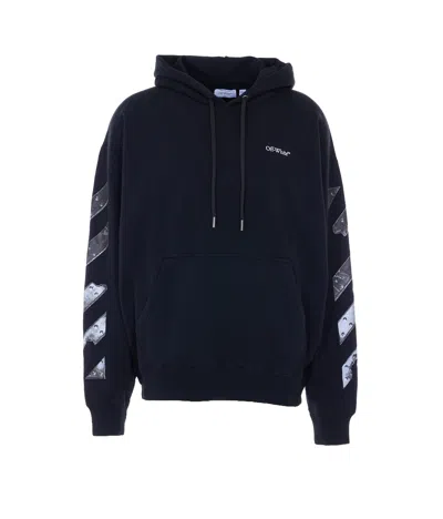 Off-white Black Laundry Metal Arrow Skate Hoodie In Blue