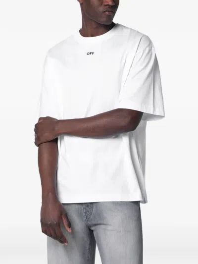 Off-white Arrow Spray Graphic Skate Short Sleeve T-shirt In White