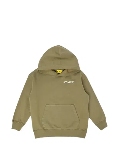 Off-white Arrow Sketch Hoodie In Green