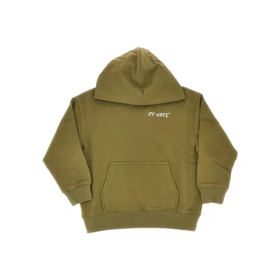 Off-white 'arrow Sketch' Print Hoodie Kids In Green