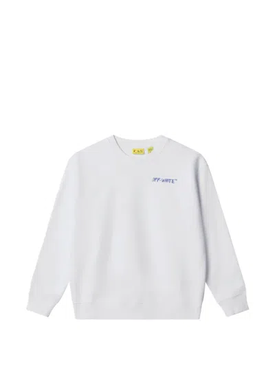 Off-white Kids' Arrow Sketch Sweatshirt In White
