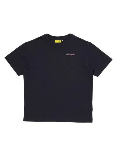 Off-white Arrow Splat Graphic Short-sleeve T-shirt In Blue