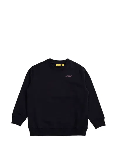 Off-white Kids' Arrow Splat Logo-print Sweatshirt In Black