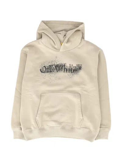 Off-white Arrow Spray Hoodie In Gray