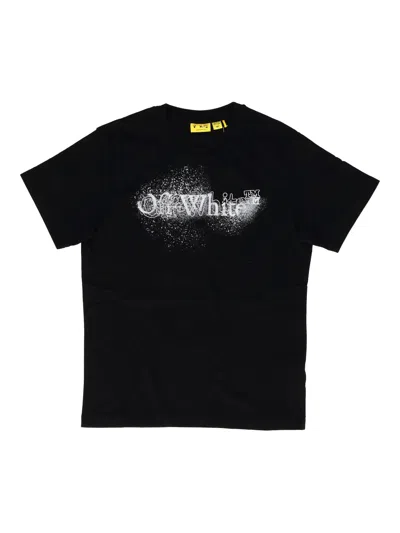 Off-white Arrow Spray Tee S/s In Black