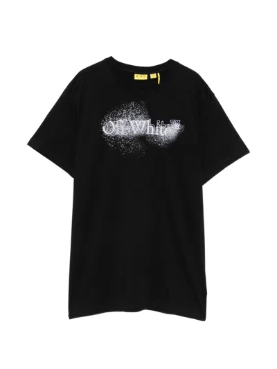 Off-white Arrow Spray Tee S/s In Black
