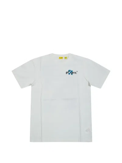 Off-white Kids' Arrow Spray T-shirt In White