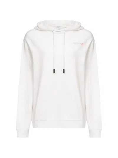Off-white Arrow Storytelling Cotton Hoodie In Neutral