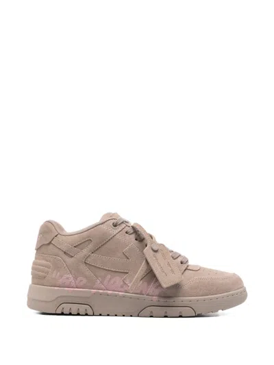 Off-white Arrow Suede Sneakers In Pink