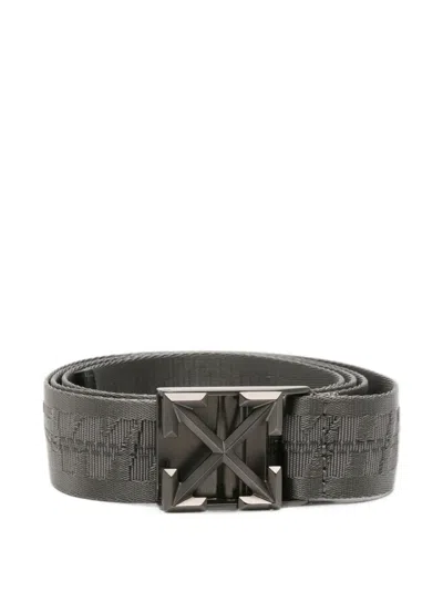 Off-white Arrow Tape Belt In Gray