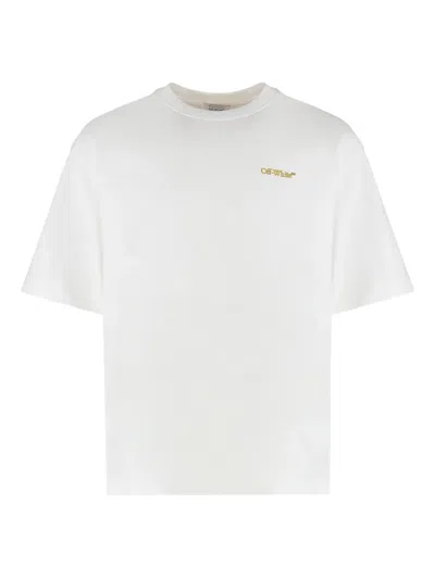 Off-white Graphic Print Crew Neck Short Sleeve T-shirt In White