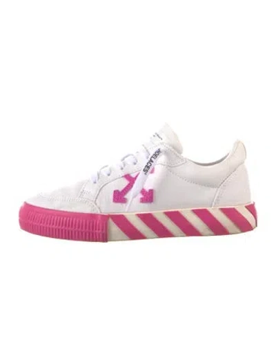 Pre-owned Off-white Arrow Vulcanized Sneakers In Pink/white