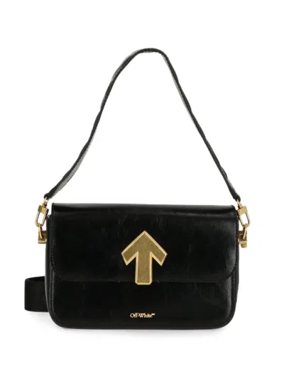 Off-white Arrow-motif Logo-print Shoulder Bag In Red