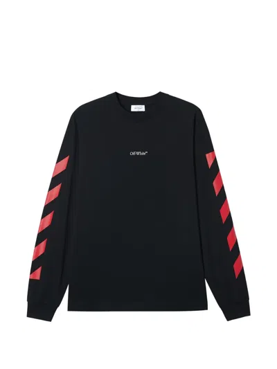 Off-white Arrow-motif Long-sleeve Sweatshirt In Black