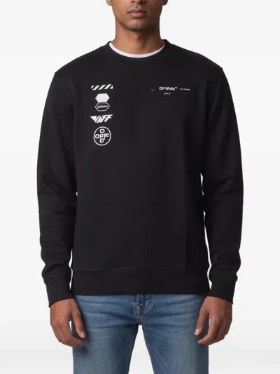 Pre-owned Off-white Arrow-motif Sweatshirt In Black