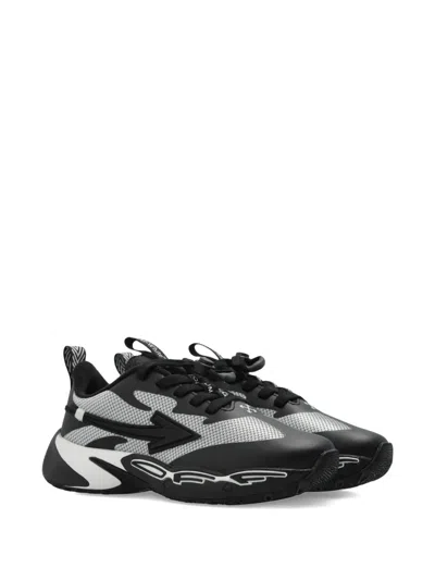 Off-white Kids Logo Patch Lace-up Sneakers In Black