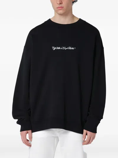 Off-white Arrow-print Crew-neck Sweatshirt In Black