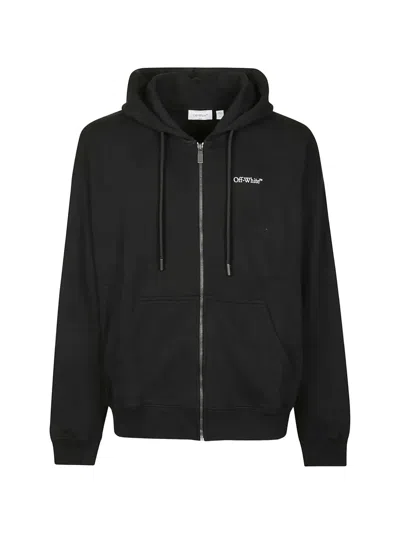 Off-white Half Arrow Skate Zip Sweatshirt In Blue