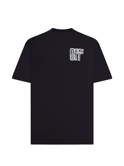 Off-white Motion Arrow Cotton T-shirt With Iconic Logo Design In Black