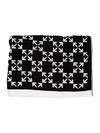 Pre-owned Off-white Arrows Bath Sheet In Black