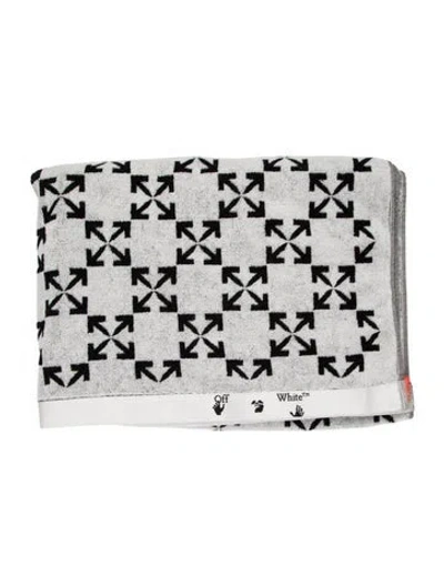 Pre-owned Off-white Arrows Bath Sheet In Black