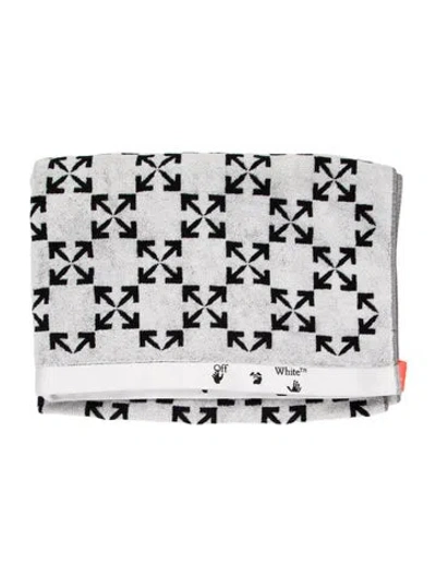 Pre-owned Off-white Arrows Bath Sheet In Black
