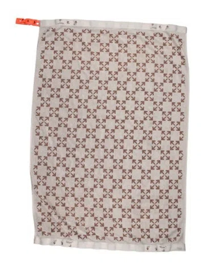 Pre-owned Off-white Arrows Bath Towel In Neutrals