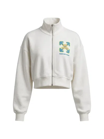 Off-white Arrows Cropped Sweater In White