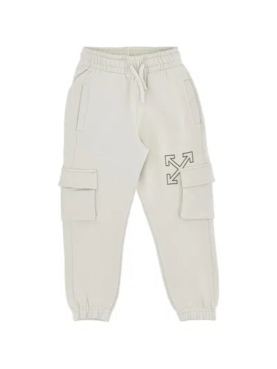 Off-white Kids' Arrows Detail Cargo Pants In Neutral