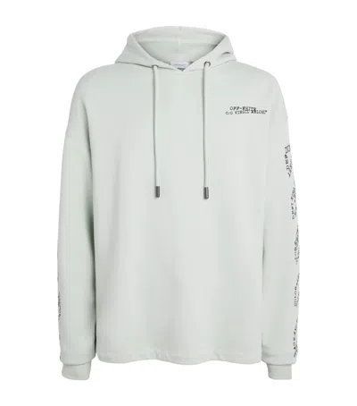 Off-white Arrows Diagonal Hoodie In Green
