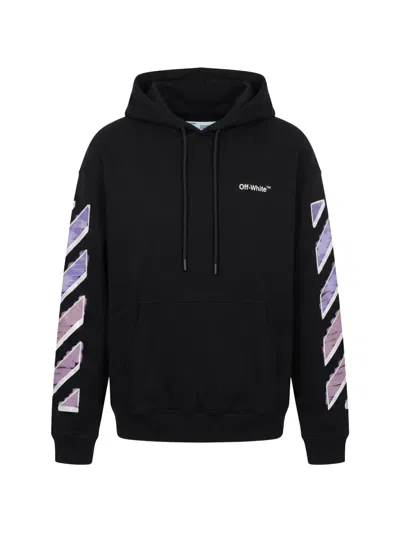Off-white Arrows Diagonals Hoodie In Black