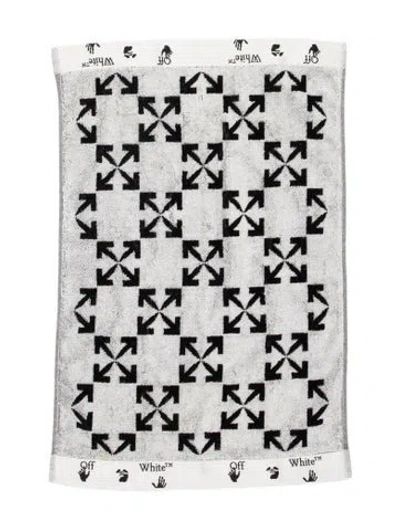 Pre-owned Off-white Arrows Hand Towel In Black