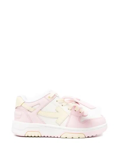 Off-white Out Of Office Leather Sneakers In Pink