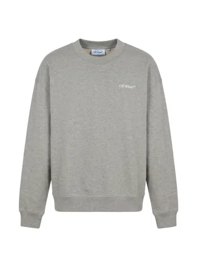 Off-white Arrows Logo-embroidered Sweatshirt In Gray