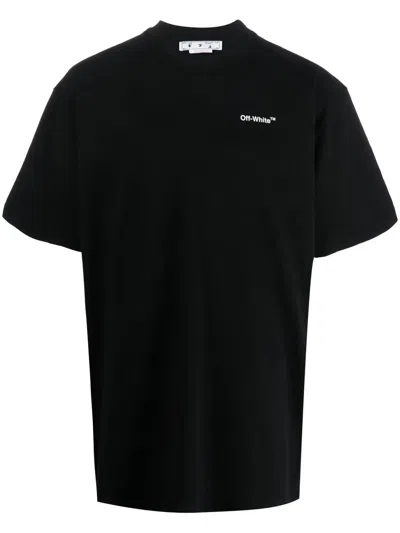 Off-white Ss22 Printing Round Neck Short Sleeve Loose Fit Black